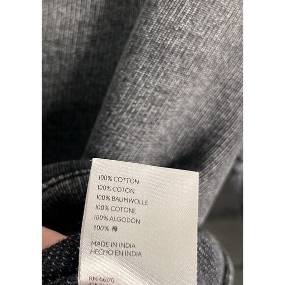 PILCRO Women's Black Faded Edge Split Hem Oversized Sweatshirt Tunic Small - Picture 2 of 5